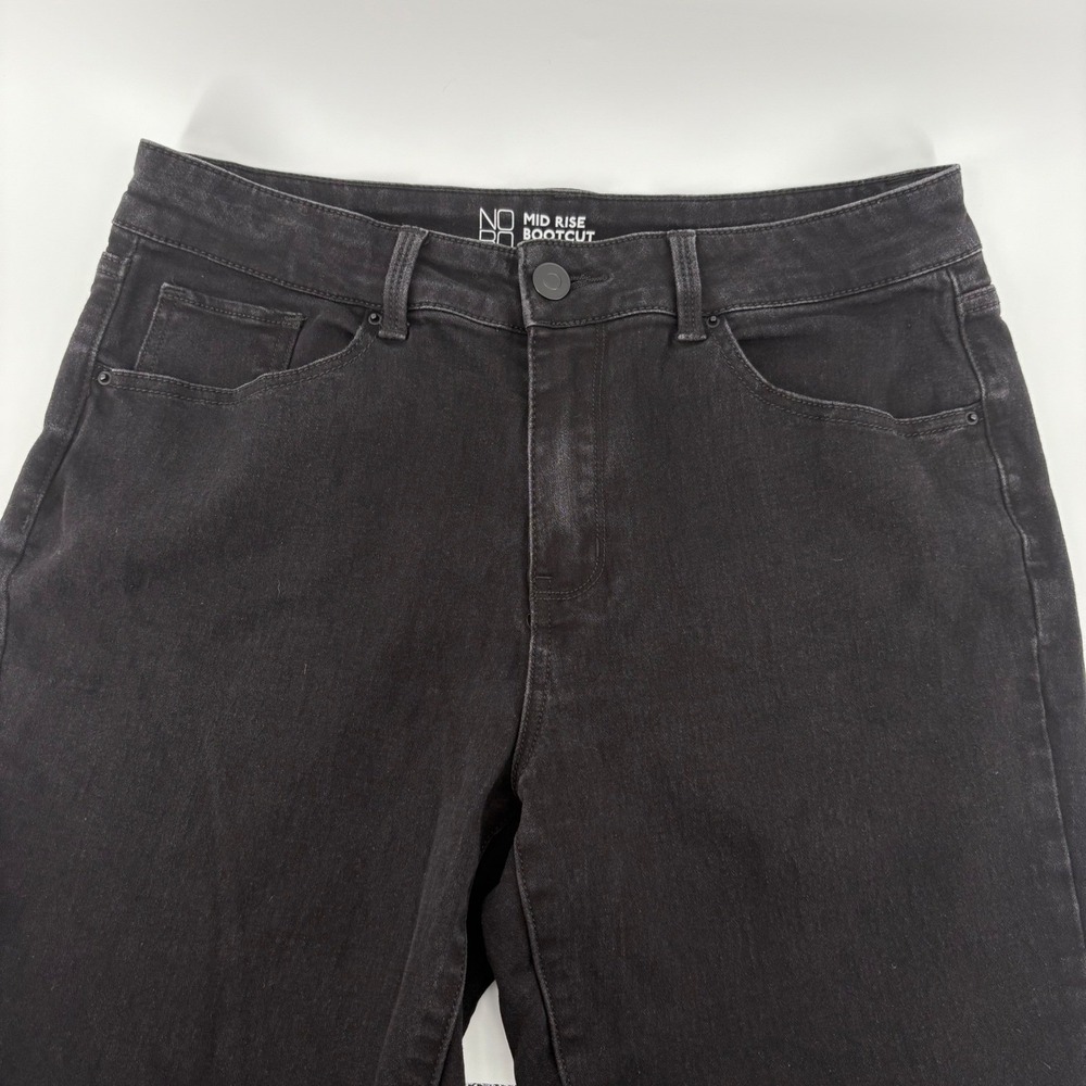 No Boundaries Womens Mid Rise Bootcut Jeans Black Wash Size 15 Denim